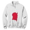 NuBlend ® 1/4 Zip Cadet Collar Sweatshirt Thumbnail